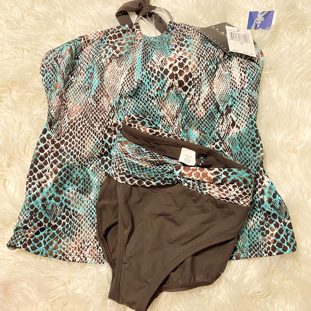 Stylish Snake Print Bikini Set